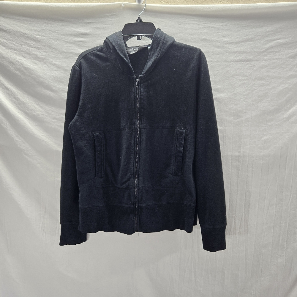 Norma Kamali Black Hoodie with Peace Symbol. XL. - Picture 4 of 6